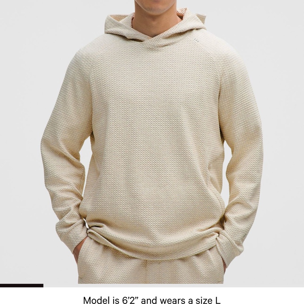 lululemon athletica textured double knit cotton hoodie